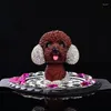 Interieurdecoraties bling strass Regatone schattig puppy hondenauto dashboard ornament schuddend hoofd display decor handgemaakte crystal automatische accessoires