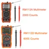 RichMeters Multimeter RM113D Multimetro Tester Digital 6000 Räknar Auto Ranging AC/DC Spänningsmätning