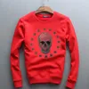 Heren sweatshirts diamant persoonlijkheid schedel straat trui knappe fleece warme man hoodies nieuwe stijl winter mannelijke meerkleurige kleding M-4XL