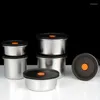 Förvaringsflaskor 2022 Rostfritt stål lufttätt kaffebehållare kanister vakuumförseglad burk för bönor te