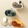 Boîtes de rangement Creative Snail Snail Board Mur Mur Multised Multifinection Facial Tairs Organisateur pour la salle de bain des toilettes de cuisine UD88