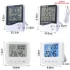 LCD elektronische digitale temperatuur vochtigheid meter thermometer hygrometer indoor buiten weerstation klok HTC-1 HTC-2