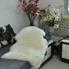 السجاد Varmhus فاخرة فوكس ناعمة الاصطناعية من جلد الغنم Lambskin Fluffy طبيعية طويلة الصوف الفراء كرسي غطاء السجاد حصير غرفة نوم قابلة للغسل