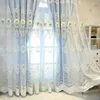 Curtain Light Luxury Curtains For Living Room Bedroom European Style Embossed Embroidered High Shading Cloth Double Nordic Simple Modern