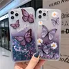 Custodie di lusso Custodia morbida per telefono Butterfly Quicksand per iPhone 15 11 pro 12 13 cover 14 8 7 Plus xs max xr x custodia glitter love heart liquid