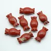 Natural Candy Figurine Stones Reiki Healing Unakite Color Quartz Hand snidade godis för Halloween julklapp