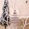 Décorations de Noël Porte en bois Oranments suspendus Décoration d'arbre mural pour la maison Bonne année 2022 NAVIIDAD PENDANTS
