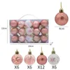 Décorations de Noël 30pcs boules de décor d'arbre paillettes plaqué or pendentifs suspendus boule ornements de noël pour cadeau de l'année à la maison