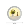 LED wall lamp dimmable remote control modern bedroom living room decorative lighting with flower tower wall light