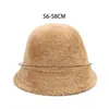 Chapeau seau d'hiver pour femmes pour filles solide fausse fourrure de lapin dôme chapeaux automne mode Panama Hip Hop pêcheur chapeau rétro bonnet casquette