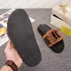 Luxury Womens Slippers Fur Letter Slides Shoes Non Slip Platform Slipper Home and Outdoor With Box