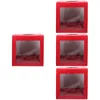 Gift Wrap 4pcs Boxes Square Raffle Balls Box Multi Container Suggestion For Party