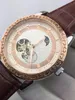 Montre de luxe légère pour femme, mécanique creuse, automatique, cadran multifonction, étanche