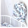 Bed Rails 1M/2M/3M Braid Knot Crib Bumper Protector Handmade Braided Cushion Soft Pillow Girls Room Decor For Baby 221209