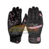 ST819 femmes moto gants en cuir de chèvre véritable plein doigt écran tactile Knuckle Protection rétro moto Gear été rouge