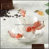 Mugs Goldfish Enamel Coffee Cup Porcelain Cups Suit Creative Wedding Present Ceramic European Bone China Drop Delivery Home Garden K Dhyja