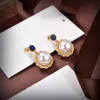 Kvinnor Fashion Earrings Ear Studs Classic Letters Golden Diamond Pearl Earring Luxurys m￤rken Designer H￶gkvalitativa smycken Seven Styles