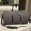 Heren dames reizen plunjezakken klassieke mode buiten handtassen crossbody grote capaciteit koppelingzak met geruite letter 50 cm