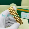 Premiumklocka 41mm automatisk mekanisk mäns 18k gul gulduppringning 2813 rörelse rostfritt stål 904l band lysande armbandsur NF -tillverkare