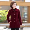 Femme laine maman automne hiver veste femme vison velours vestes femme taille 5XL ample mi-long Chic Noble Woolan coupe-vent pardessus