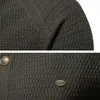 Men Business Cardigan Sweaters Long Sleeve Cashmere Cotton Crew Neck Cardigan Button Down Knitwear Autumn Winter