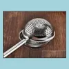 Café Thé Outils Haute Qualité Passoire Pratique En Forme De Boule En Acier Inoxydable Sier Push Style Infuser Outil Sn626 Drop Delivery Hom Dhfbs