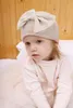 2022 Baby Cotton Hat Children Bowknot Sleeve Hat Turban Headwear Head Accessories Beanie Cap barn turban toppar