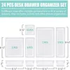 Storage Boxes 24 PCS Bathroom Combined Box Desktop Drawer Home Organizer Cosmetics Lipstick Socks Bar Basket