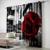 Curtain Window Treatments Rose Flowers Red Road City Beautiful Petals Living Room Curtains Floral Design Curtain for Kids Bedroom Window Treatment 221208