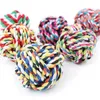 Corde à mâcher en coton pour chiot, jouet interactif et Durable en forme de boule pour chien, jouet tressé en coton