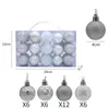 Décorations de Noël 30pcs boules de décor d'arbre paillettes plaqué or pendentifs suspendus boule ornements de noël pour cadeau de l'année à la maison