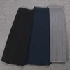 Ensembles de vêtements Robes d'école Costume de marin Jupe plissée unie Uniformes Jk Cosplay Collège Costume moyen Noir Bleu Gris Court