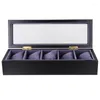 Watch Boxes 1pc 5 Slots Elegant Practical Jewelry Packing Box Storage Case Display