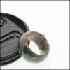 Anelli a banda 12x18mm 12x20mm Anello di pietra in cristallo naturale Opal turchese nero onice tigre occhio sodalite Malachite Gioielli regalo di dito per Dhx6T
