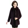 Parka en laine et velours de vison pour femme, manteau court et Chic, de haute qualité, pardessus chaud et Noble, collection hiver 2022