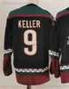 Film College Ice Hockey Draagt ​​truien genaaid 9ClaytonKeller Purple Reverse Reverse Retro Black Red Blank Men Jersey