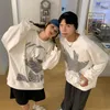 Bluzy męskie 2022 SWEATER SWEATER Anime American Retro para retro tops High-end Streetwear plus size płaszcz dla mężczyzn odzież