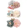 Hair Accessories Floral Clip Boutique Flower Barrettes Tiny Clips With Pearl Bow Alligator For Baby Girl Toddler