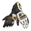 ST863 Motorbike Racing Bike Protective Long Leather Gloves Black White Yellow Gloves