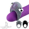 Vibromasseur Sex Toys pour Hommes Silicone Pénis Anneau Vibrant Retarder L'éjaculation Balle Clitoris Masseur Adulte Mâle Cock Rings
