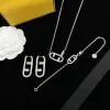 Dise￱ador 925 Collar de plata Pendientes Pendientes para mujeres Diamantes para hombres Joyas de lujo Collares para mujeres Arender￭a Joyer￭a 2212091D