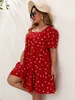 women's new summer love print Short Sleeve Dress Large women casual dress