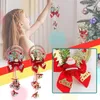 Décorations de Noël Pendentifs en plastique Fournitures Accessoires Trois anneaux Croix de fer Cloche Chaîne Cintre de porte Ornements d'arbre durables