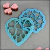 Moules de cuisson Type de fleur en forme de coeur Cookie Cutter Biscuit Cut Mods Gâteaux Moule Biscuits Fondant DIY Cuisines Cuisine Cuisine Outils Dhvol