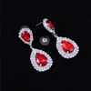 Festive Rhinestone Water Drop Crystal Earrings Women's Ball Shiny Earrings