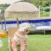 Piezas de cochecito de encaje bohemio, sombrillas para exteriores, protección solar para playa de bebé, sombrilla de protección UV, accesorios de pografía para niños
