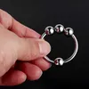 Cockrings sex toy 6 Sizes SAMOX Metal Penis Ring Sex Toys for Men Male Delay Ejaculation Stainless Steel Cock With 4 Beads Glans Stimulator