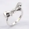 Echter Sterlingsilber-Ring mit funkelnder Schleife für Pandora, CZ-Diamant, modischer Party-Schmuck für Frauen, Mädchen, Freundin, Geschenkringe mit Originalverpackung. Fabrikgroßhandel