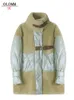 Parka in piumino da donna OLOMM Design personalizzato con cuciture in lana di agnello Piumino di media lunghezza Abiti lucidi Cappotto femminile L1700 221208