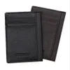 Gubintu本物のレザーメンスリムフロントポケットカードケースクレジットスーパーシンファッションカードホルダーTrave Wallet Tarjetero Hombre287A